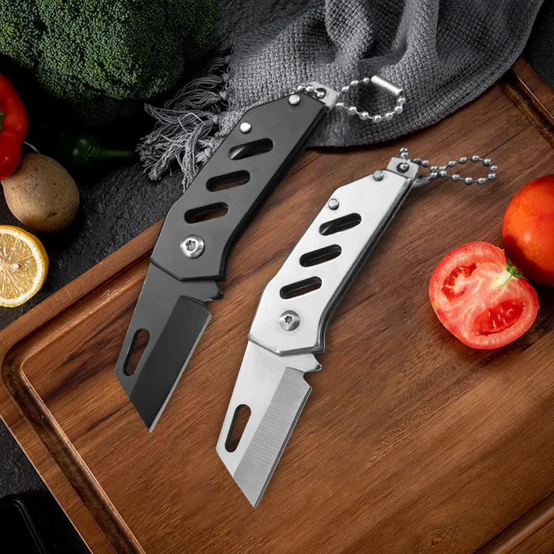 EDC Knife Portable Stainless Steel Folding Knife Keychain Outdoor Camping Mini Exquisite Pocket