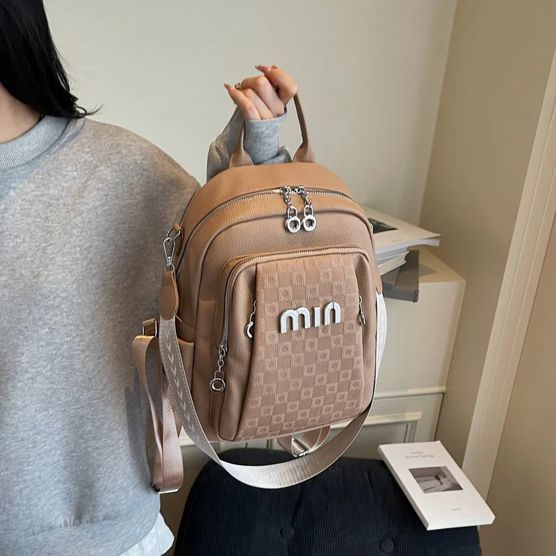 

Cute Mini Backpack for Women, Solid Color Academic School Bag, Kawaii Aesthetic Bookbag for Girls, Fall Winter Casual Daypack