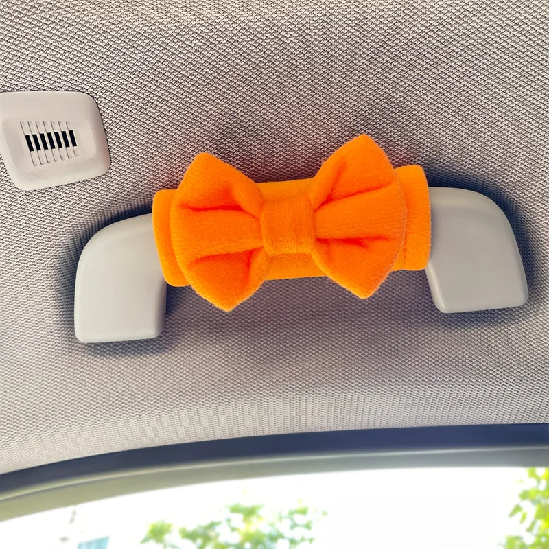 Auto Dach Griff Schutzhülle Nette Auto Dekoration Schmetterling Bogen Dach Armlehne Abdeckung – Detail 6