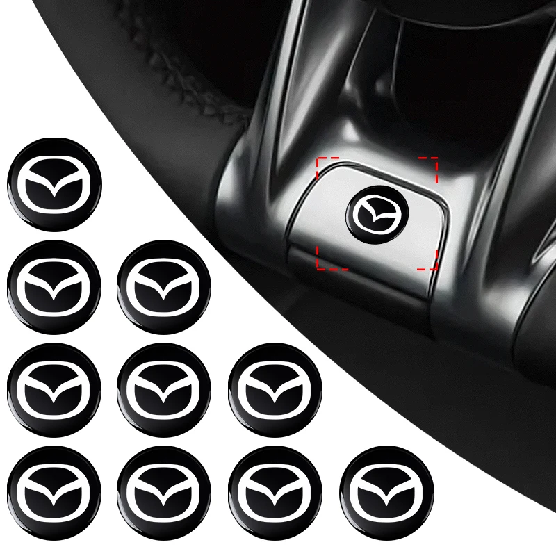 14mm Fob Car Logo Sticker for Car Remote Control Key Mazda 2 3 4 5 6 7 8 323 626 CX-3 5 8 9 bt-50 MX-5 30 RX-8 Axela Demio MS MP