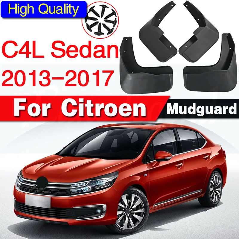 

Car Front Rear Mudguards For Citroen C4 L C4L 2013 2014 2015 2016 2017 Sedan Accessories Mud Flap 1Set Fenders