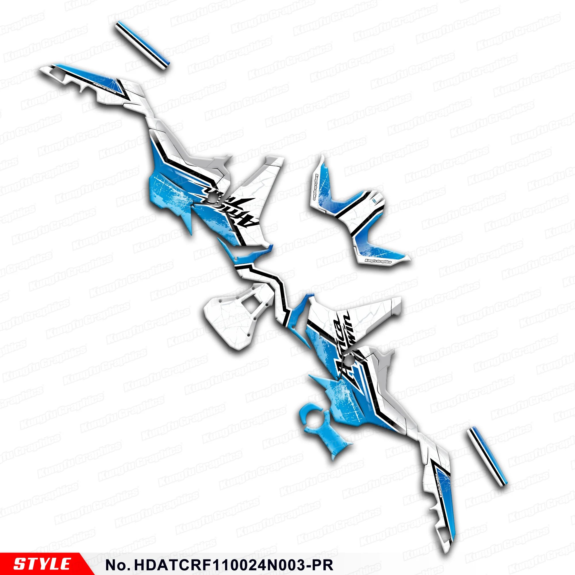 

JY Racing Motorcycle Stickers Adhesive Decals for HONDA Africa Twin CRF1100L 2024 2025, HDATCRF110024N003-PR