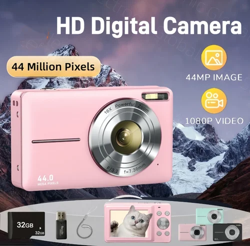 Cámara Digital 44Mp 50Mp 16X Cámara Para Estudiantes Fhd