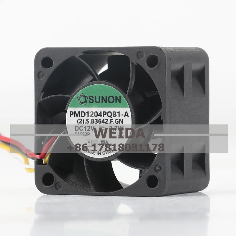 

l Sunon 5 В 24 В 48 В постоянного тока 12 В 4,0 Вт AC EC 4028 40X40X28MM 4 см Серверный двухшаровой переключатель Бесшумный трехпроводной PMD1204PQB1-A Вентилятор охлаждения