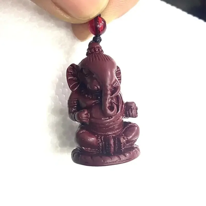 

Красный Подвеска слон cinnabar god, ювелирные изделия, подарочное красное ожерелье 20*21*36 мм