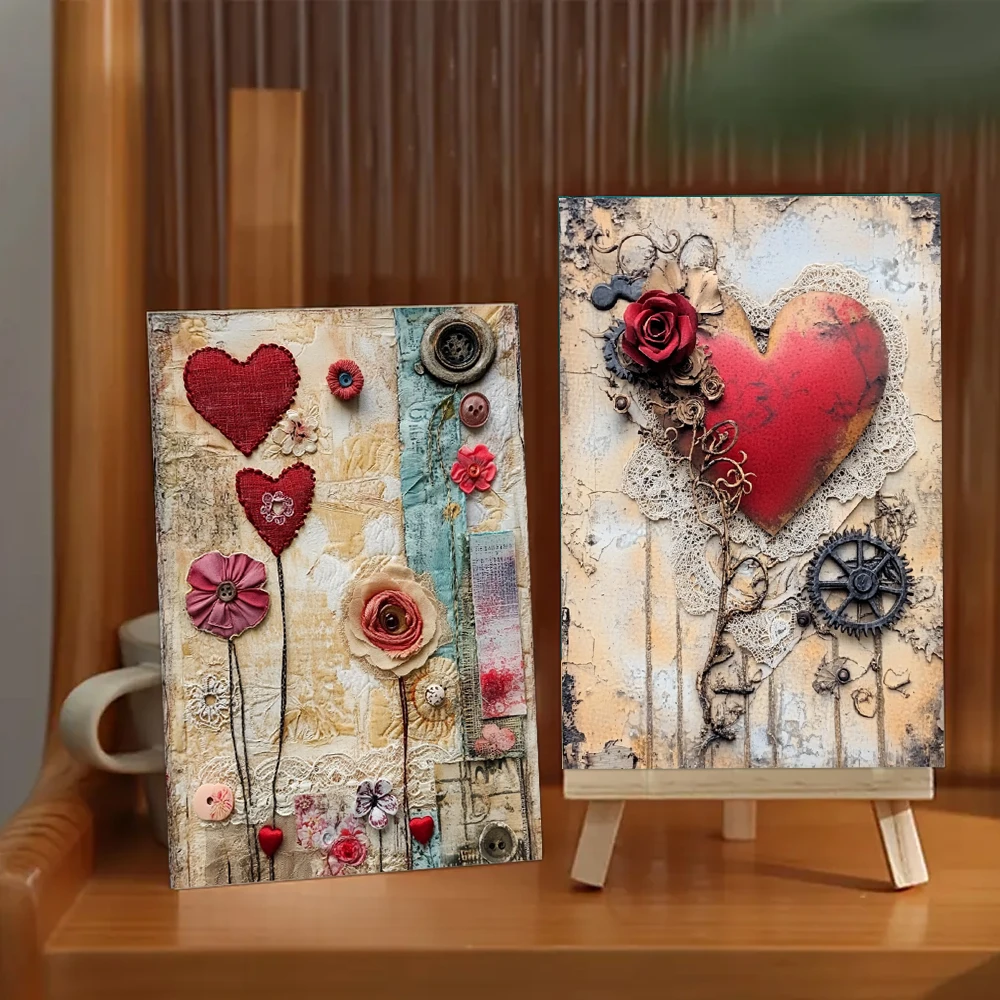 32-teiliges Valentinstag-Postkarten-Set, süße Geschenkkarten, Wohnzimmer-Dekoration, Schlafzimmer-Dekoration, hochwertiger Karton, Sammlerstück