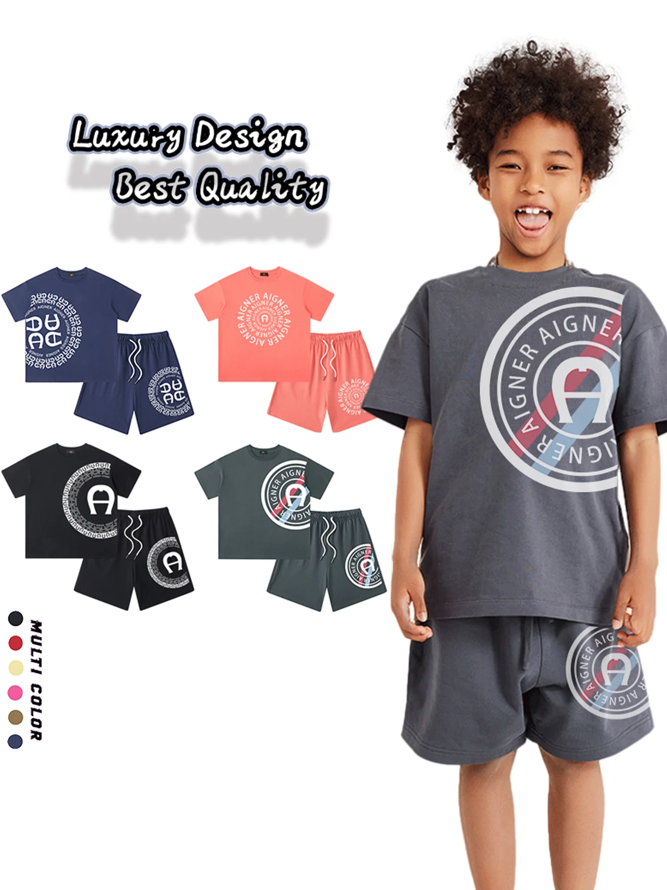 Trend Boys Summer Clothes Sets 2025 New Cotton Tees Tops Street Casual Wear Baby Boy T-shirt Shorts 2Pcs Set Children's Clothing