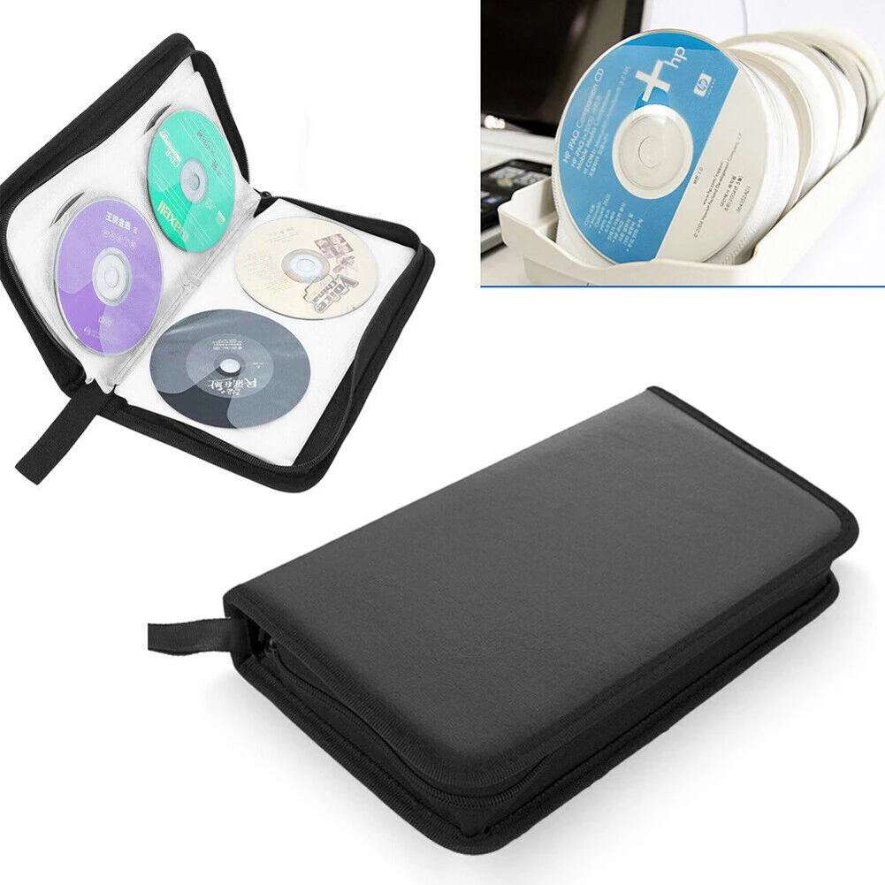 CD/DVD Disc Carry Case Handbag for 80pc Large Capacity Album Storage Sleeve Disc CD VCD DVD Carry Bag Wallet Album Carrying Case