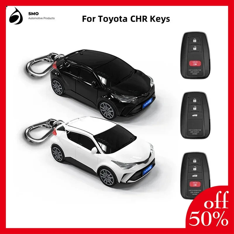 

For Toyota CHR Car Key Cover with Lights Car Key Fob Car Model Key Protective Cover Auto Accessories New