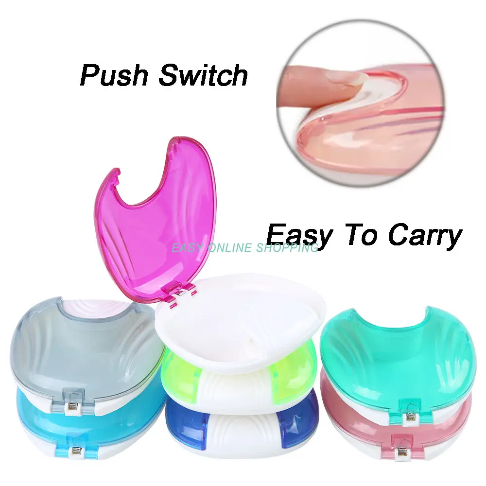 1Pcs Dental False Teeth Cleaning Box Denture Bath Container Retainer Holder Case New Beautiful