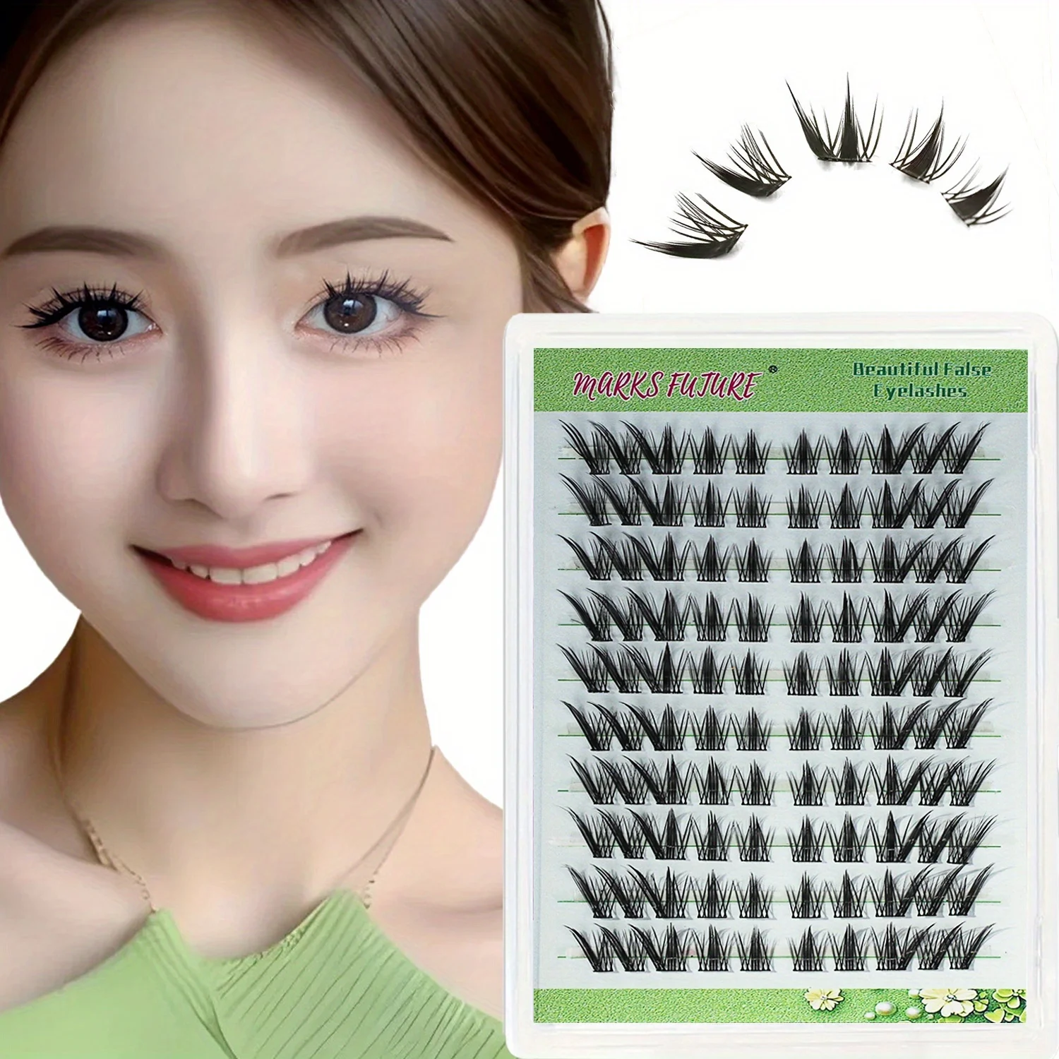 Marks Future Fox and Rabbit Combination Version Slanted Flying Nine-Tailed Rabbit Falsche Wimpern, wiederverwendbare falsche Wimpern für besondere Anlässe, handgefertigte Wimpern, leichte Wimpern für