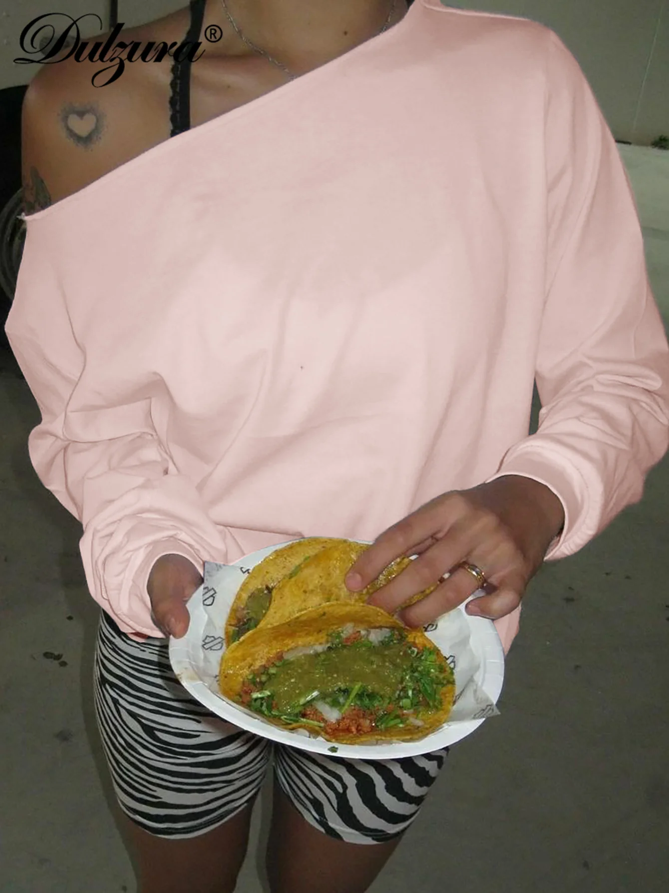 Dulzura-Camiseta ajustada informal de manga larga con hombros inclinados y espalda descubierta para mujer, Top liso elegante Y2K, traje para fiesta y Club, moda de otoño