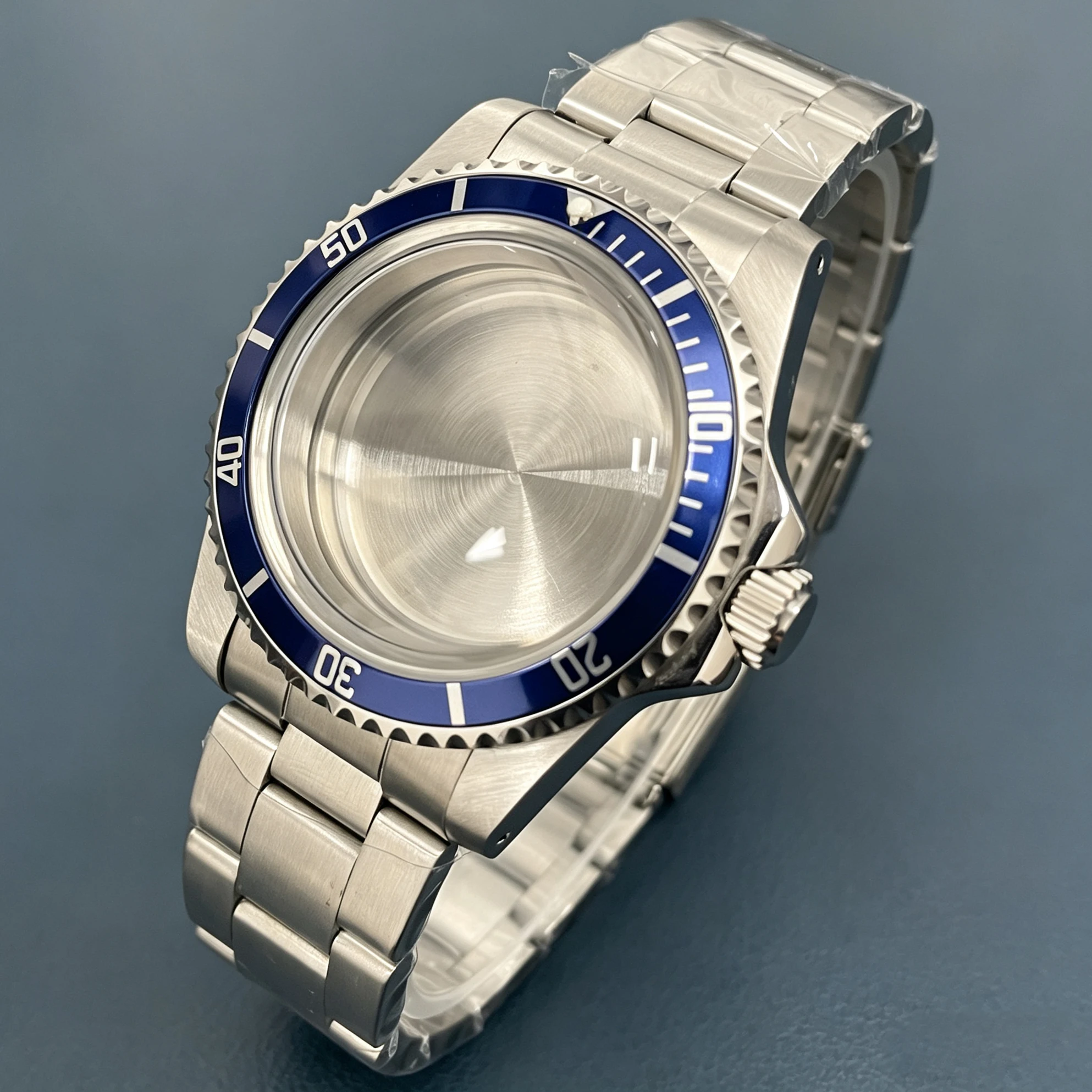 39.5mm Convex Dome Glass Men's Watch Case, Compatible With NH36, NH34, NH35, 8215, 2813, ST1612 Movement, Water-Resistant