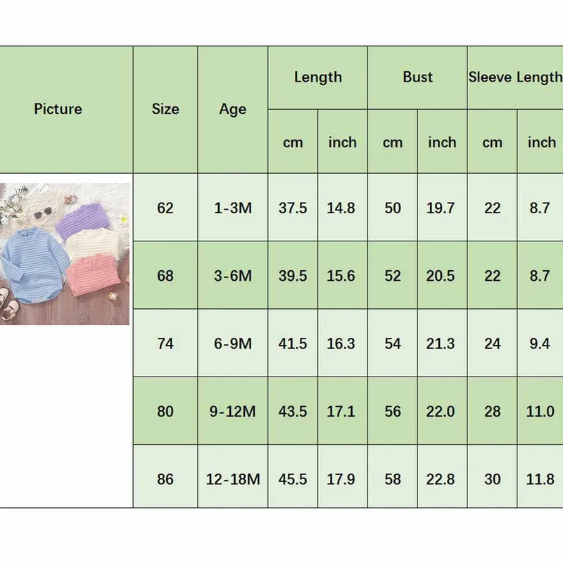 1 to 18 Months Baby Boy Girl Sweater Bodysuit Autumn Winter Clothes Casual Cable Knit Long Sleeve Jumpsuit Newborn