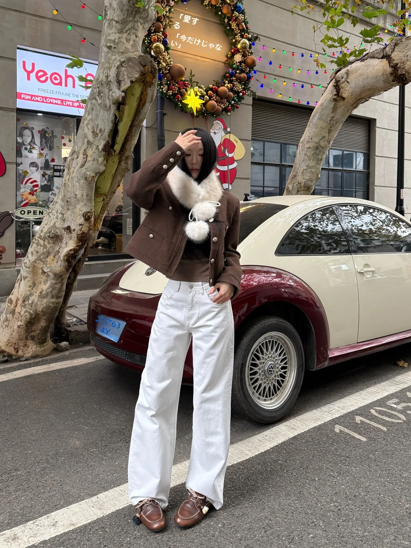 

Прямые джинсы Tristine с высокой талией, женские винтажные американские брюки свободного покроя, повседневные широкие брюки длиной до пола