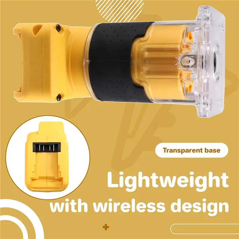 ABRW-Brushless Electric Trimmer Wood Trimming Machine Wood Router Milling Engraving Slotting Machine For 18V Battery