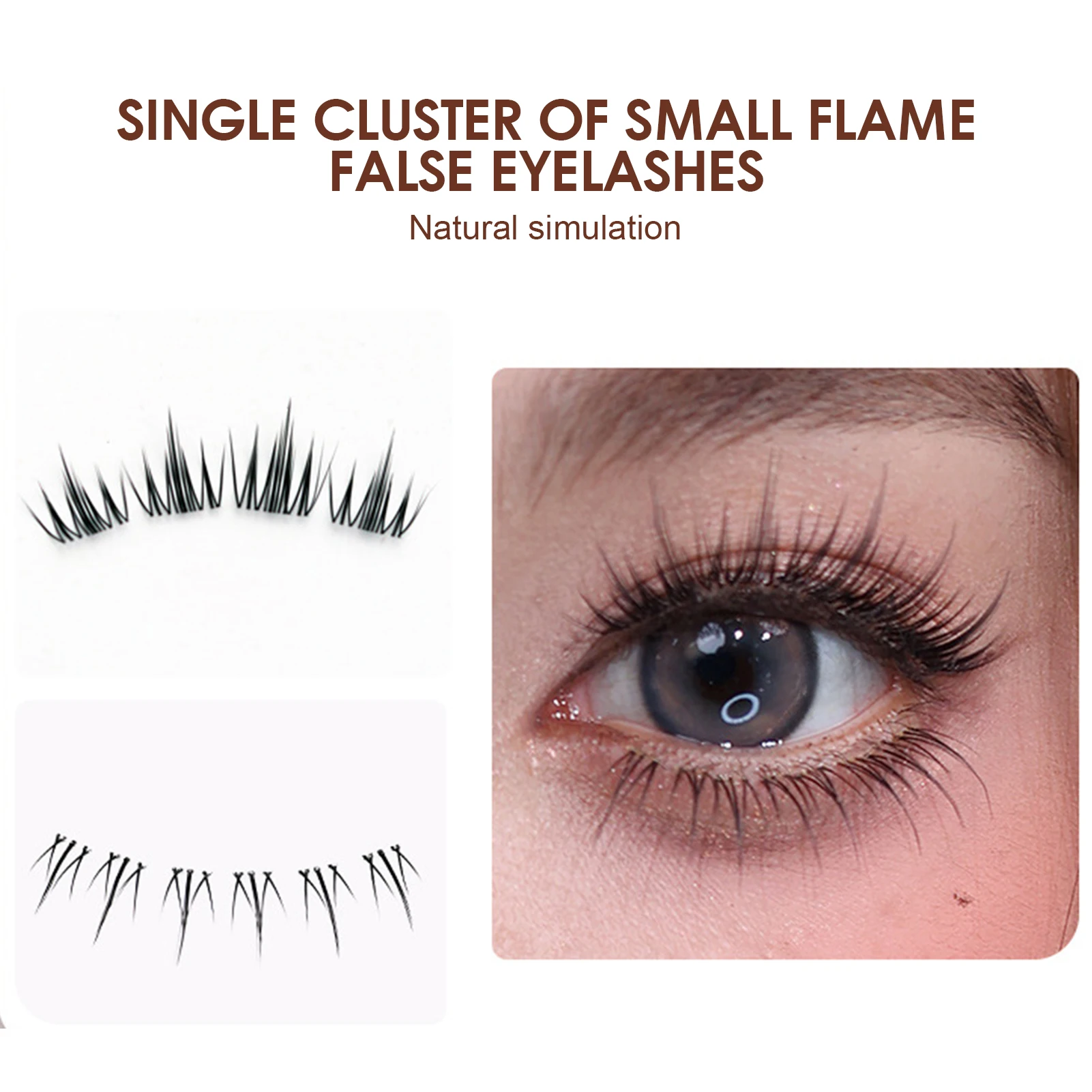 つけまつげ DIY ナチュラル下まつげクラスターソフトマンガボトムクラスターまつげ快適な一日中着用メイクアップツール