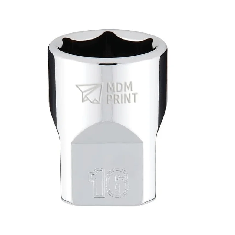 

3/8 in. Drive 16mm Metric 6-Point Socket with FOUR FLAT Sides