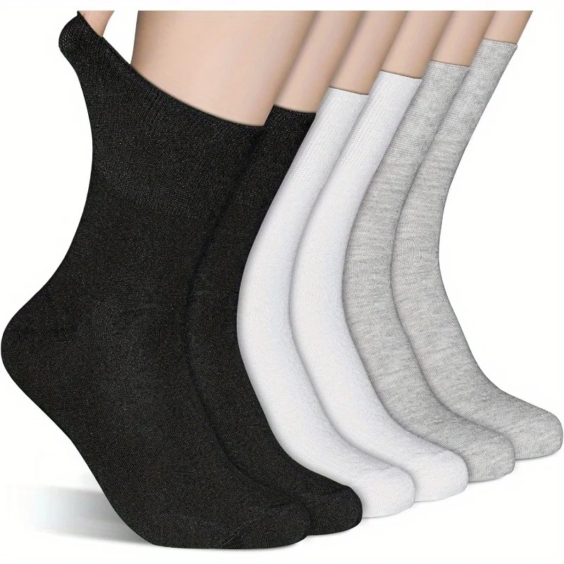 12 Paar Diabetiker-Socken mit elastischen Bündchen, nicht bindenden Oberteilen, extra lockerem und atmungsaktivem Design für Komfort – Detail 8
