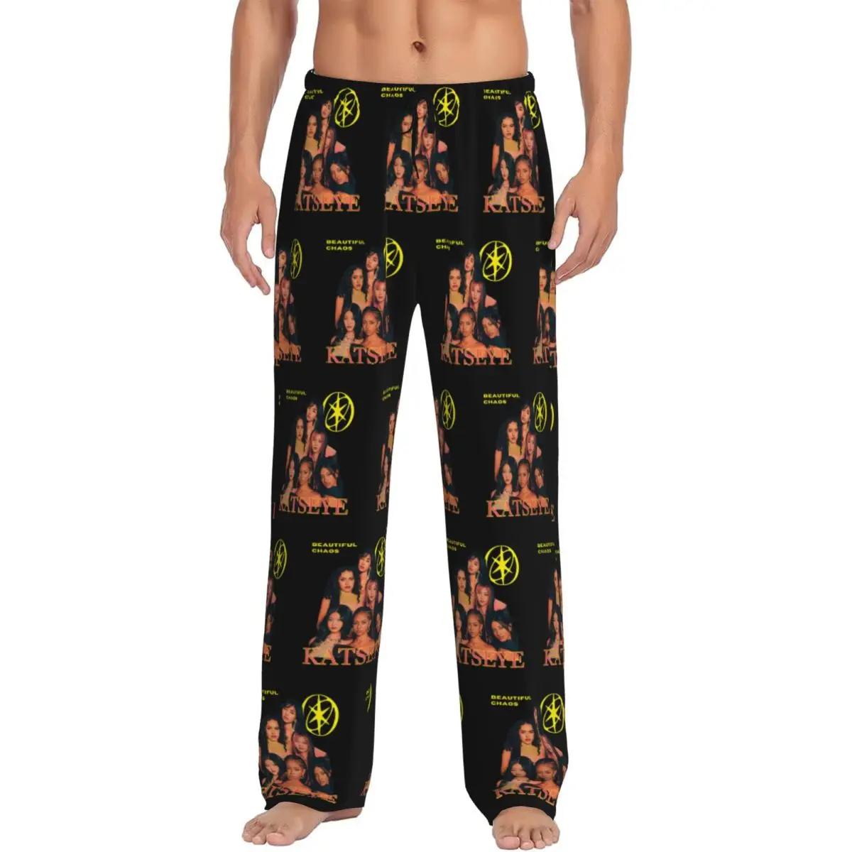 

Custom K-Katseyes Pajama Pants Men's Kpop Music Sleepwear Lounge Sleep Bottoms Stretch with Pockets