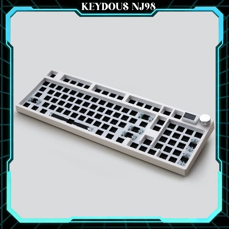 Keydous NJ98 Wireless Mechanical Keyboard Kit Tri-mode 2.4G Bluetooth 98-Key Hotswap Gaming Keyboard with Programmable RGB