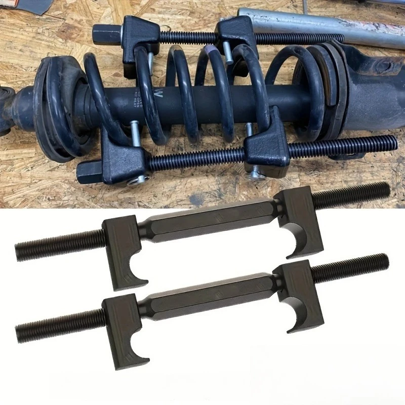 2Pcs Heavy Motorcycle Car Spring Compression Tool Spring Compressor for Vehicle Maintenance Removal Installation of Springs