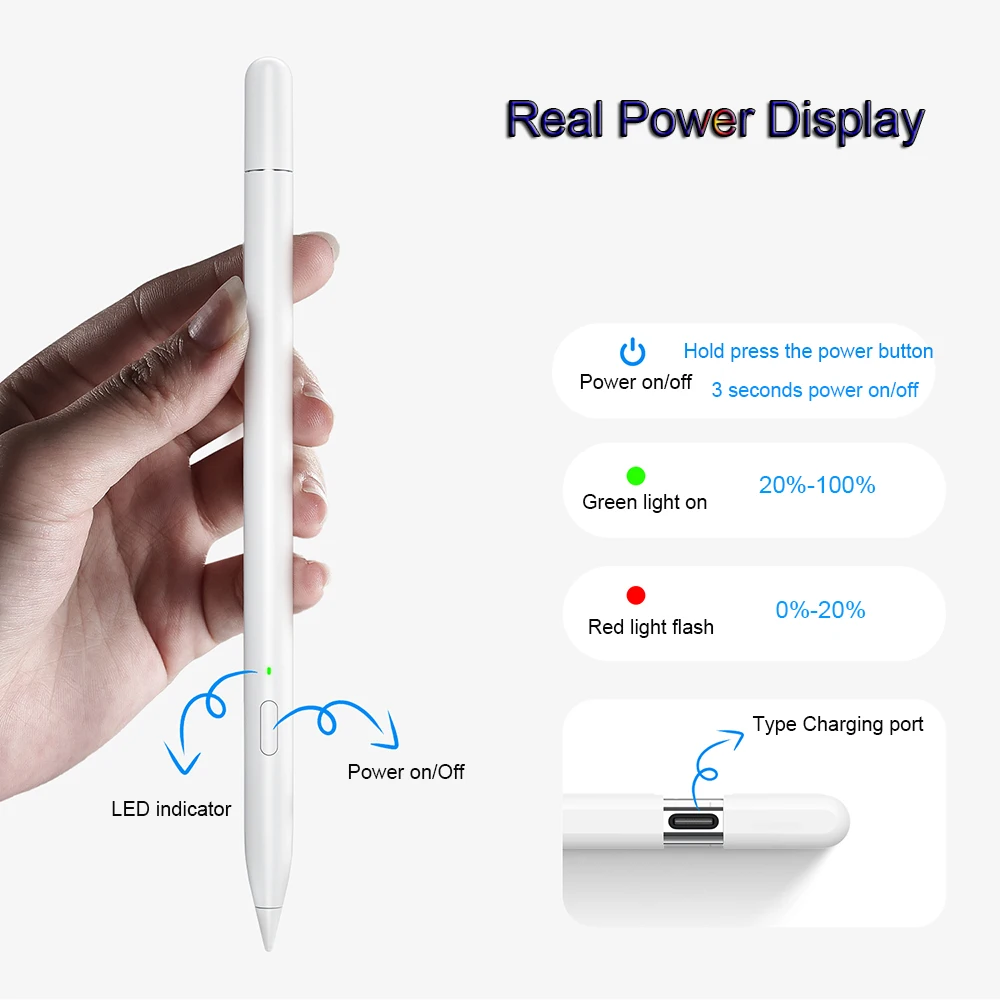 Imagem -06 - Wiwu-stylus para Ipad Air com Carga Magnética sem Fio para Ipad Pro 12.9 11 Mini Inclinar Sensível ao Toque do Lápis