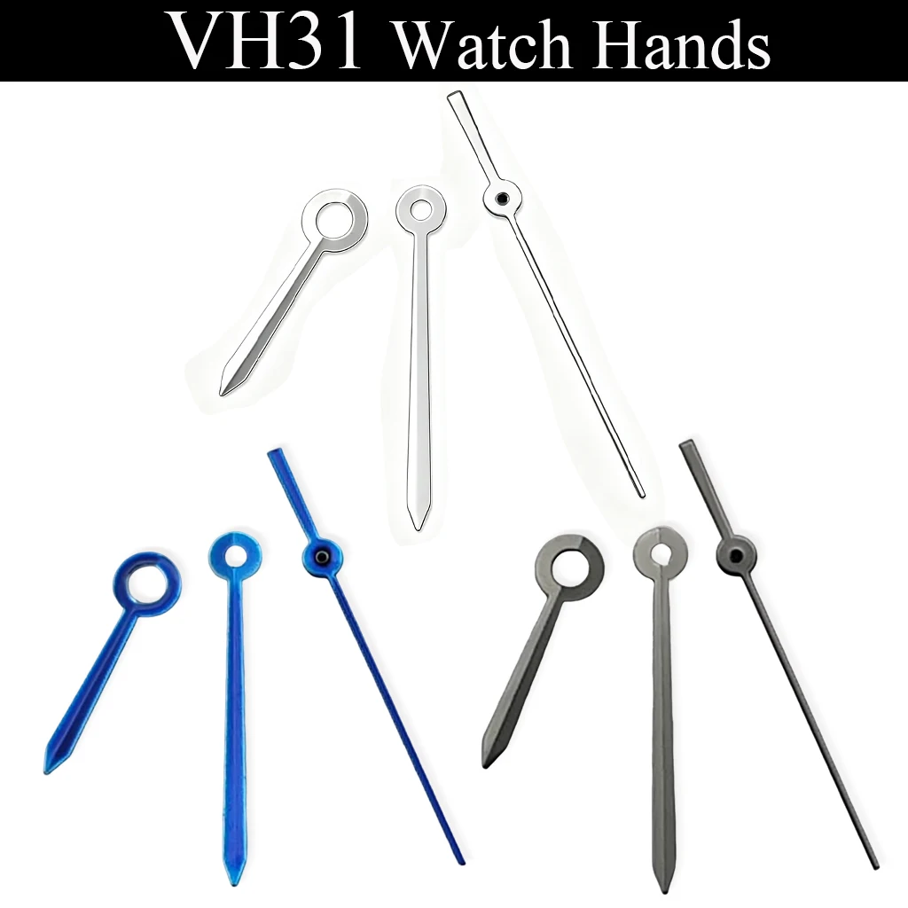 VH31 Uhrzeiger Silber/Blau Passend für VH31 Uhren Quarzwerk Zubehörteile