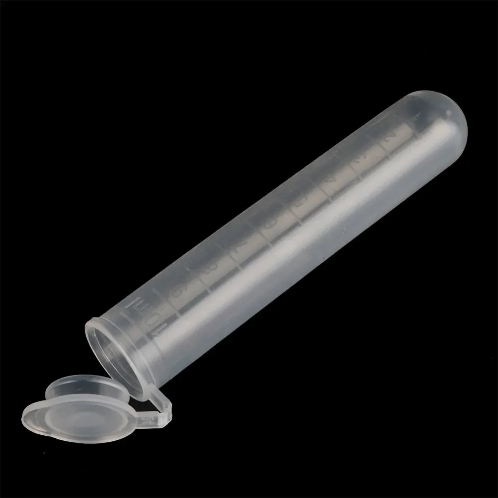 10Pcs Centrifugal Test Tube 10ml Snap Cap Round Bottom Centrifuge Tube Vial Sample Container Specimen Tube Laboratory Supplies
