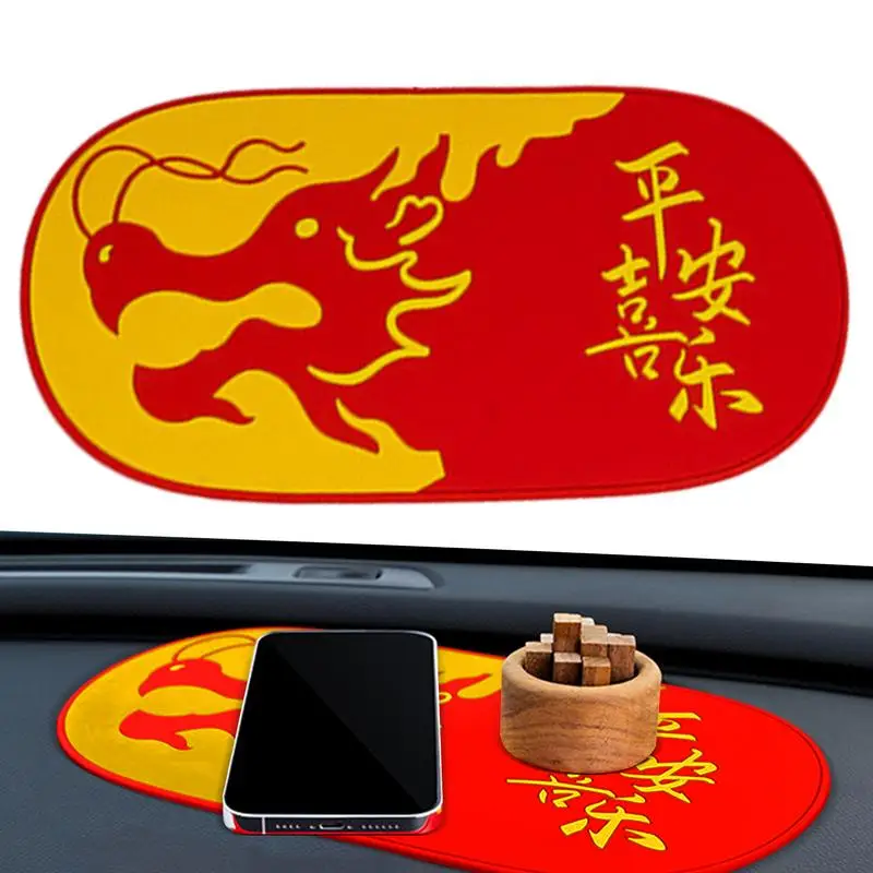 Car Dashboard Mat Year Of The Dragon Anti-slip Storage Mat Dashboard Accessories For Travel Camper Convertible Car Truck Auto