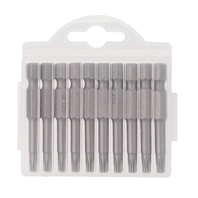 Nouveau 10 pièces embout tournevis hexagones tige T25 poignée en acier 50mm Long