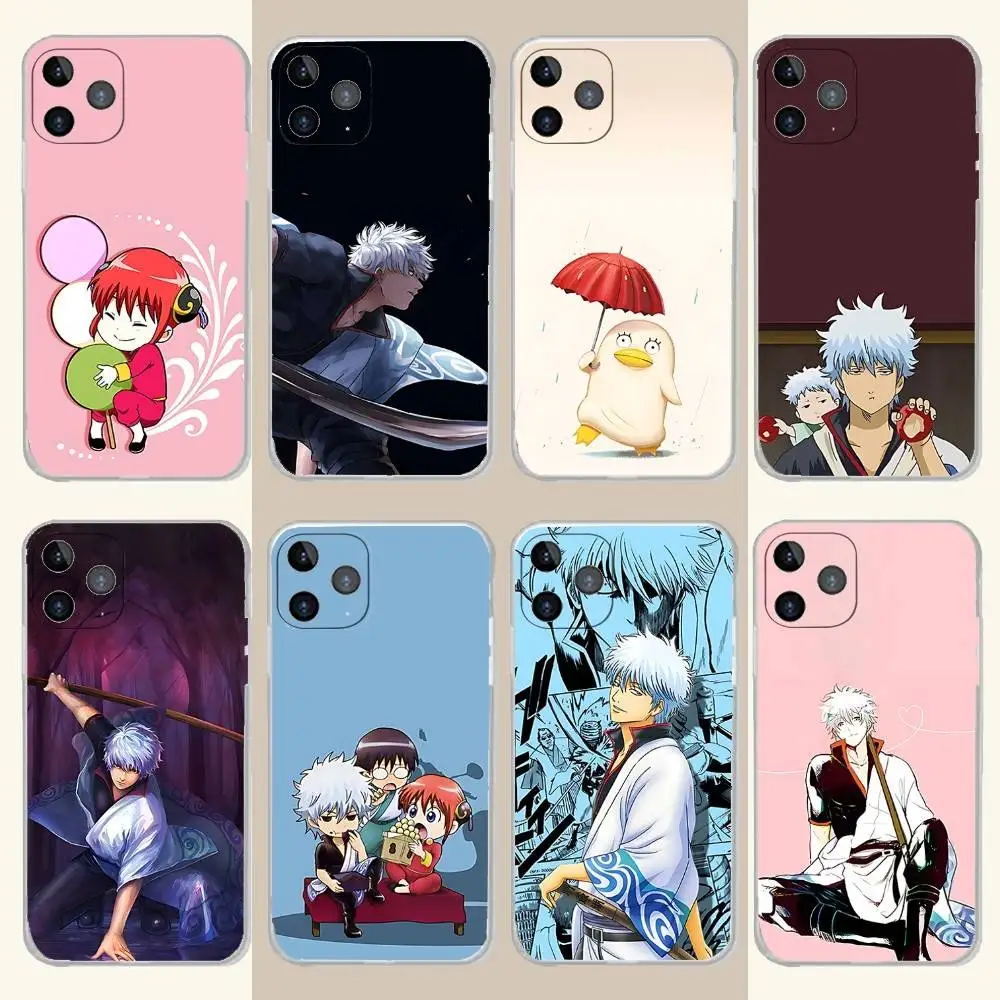 

Anime G-GinTamaS Phone Case For iPhone 17,16,15,14,13,12,11 Pro,Max,Plus,X,XS,XR,SE4,E Mini Transparent Soft Cover