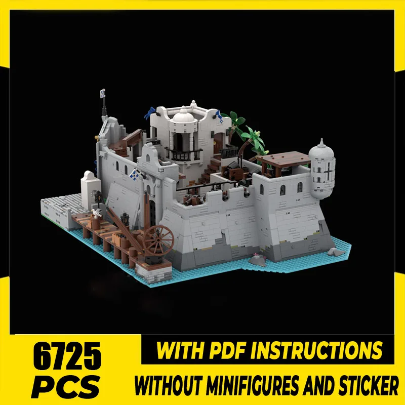 

Medieval Castle Model Moc Building Blocks Pirate Castle Defense Model Technology Bricks DIY Assembly Holiday Construstion Toy