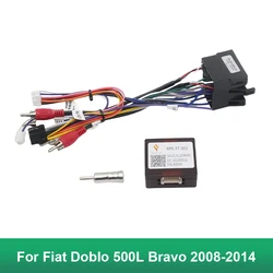 Car 16pin Wiring Harness Adapter Canbus Box Decoder Android Radio Power Cable For Fiat Doblo 500L Bravo 2008-2014