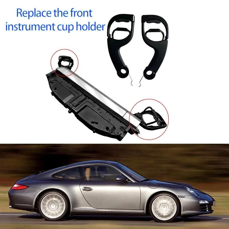 For Porsche 997 987 991 Boxster Cayman 05-12 Dash Drink Holder 99755229403/2 Replacement Front Instrument Cup Holder 99155219401