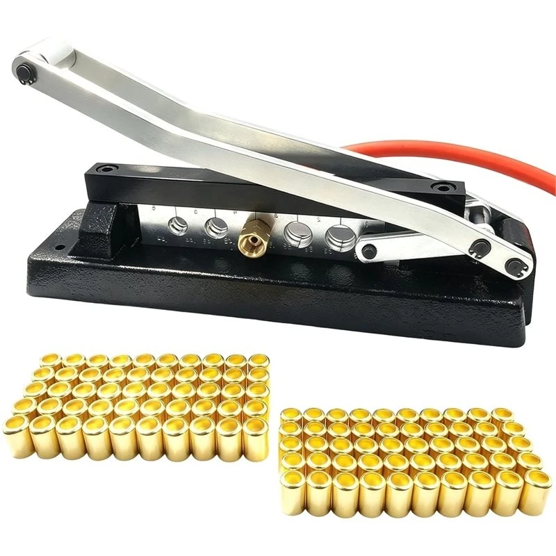 T19C Heavy Duty Bench Hose Crimper For 1/4, 5/16, 3/8 In ID Hoses-Air Hose Crimper, Torch Hose Repair Kit Tool