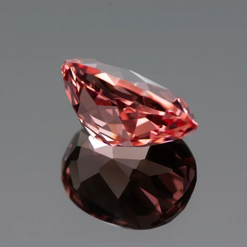 مختبر نمت Padparadscha شكل بيضاوي سحر الأحجار الكريمة وردي فاتح اللون الخرز Diy بها بنفسك خواتم مجوهرات صنع شهادة AGL قابلة للاختيار