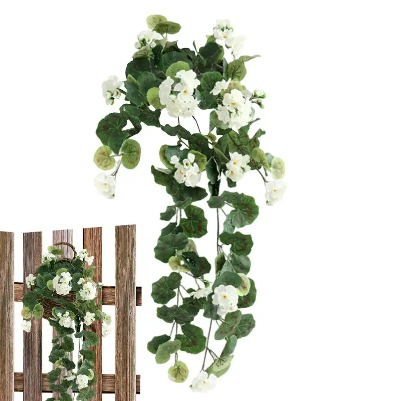 

Artificial Begonia Flowers Hangable Plants Fake Begonia Flowers Home Garden Wall Fence Outdoor Hangable Simulation Flowers