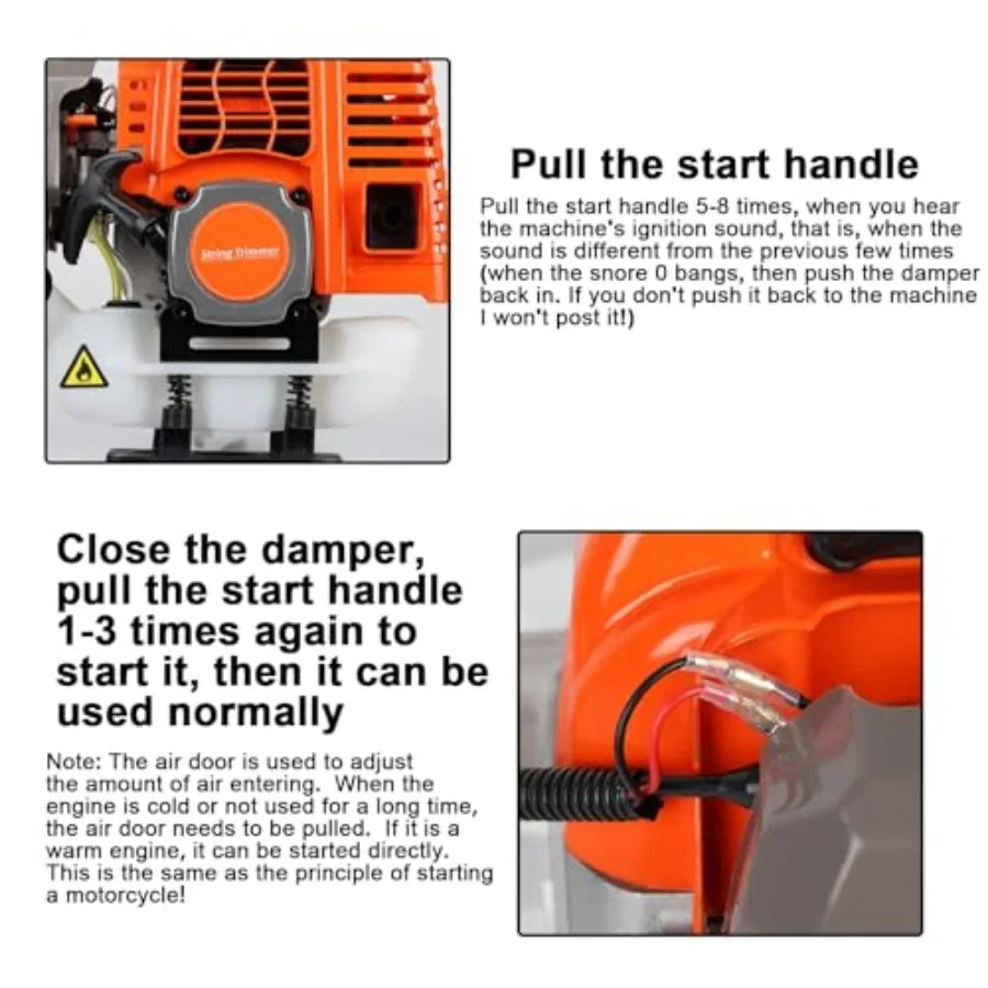 52CC 2-Cycle Gas Weed Wacker 5 في 1 سلسلة تشذيب للعناية بالحديقة وصيانة الحدائق ترقية 2025 قوة غاز عالية الأداء