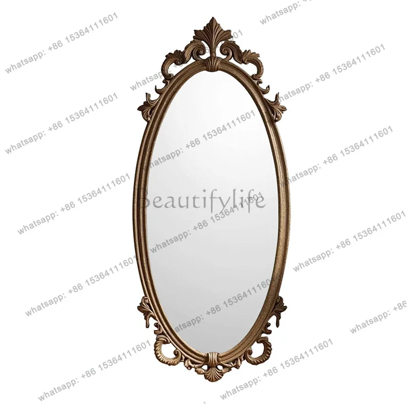 

European oval bathroom mirror beauty salon hanging mirror