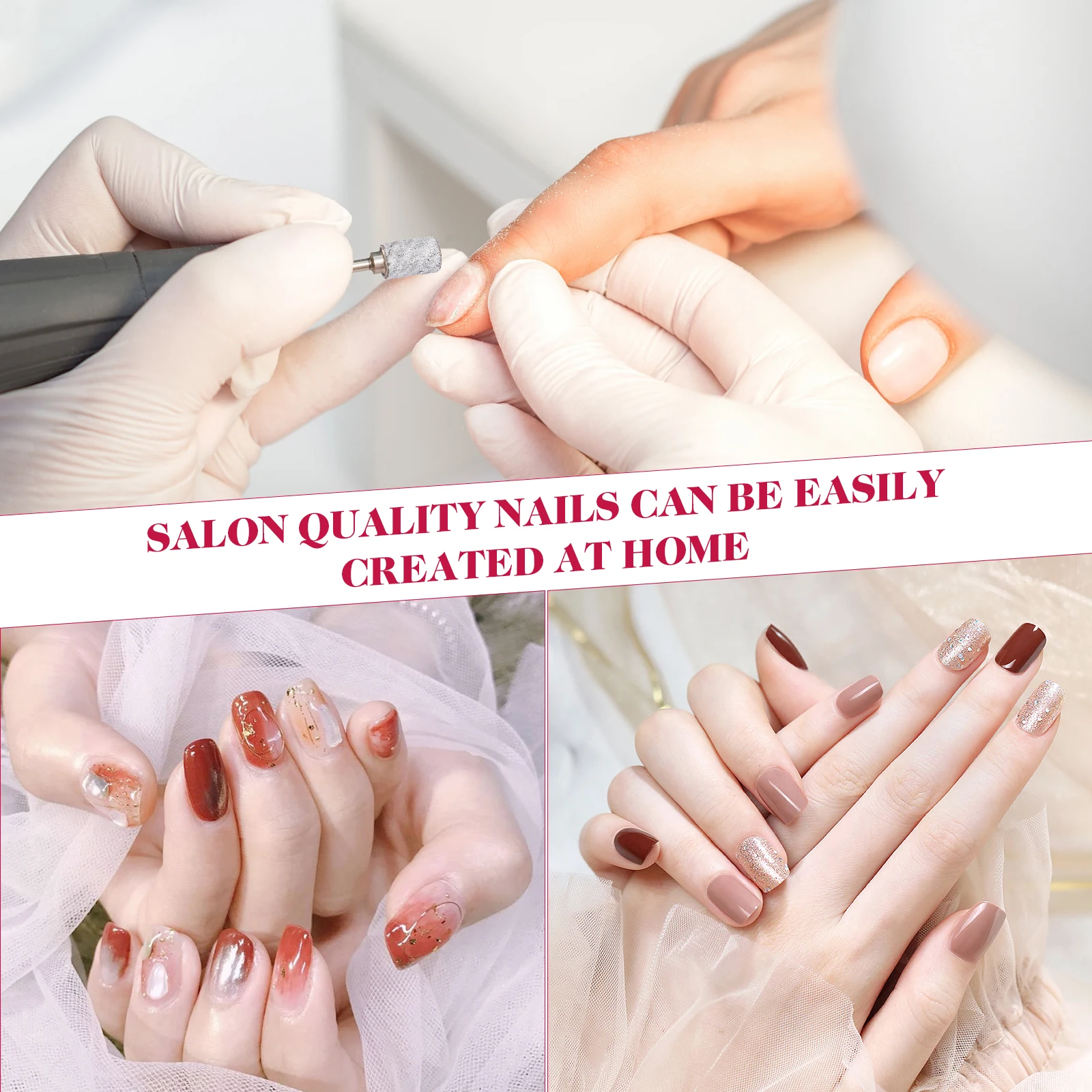 100 pcs Nail Polisher Sanding Bands Drill Tools Fine Bits Gel Nails Professional Accessories Corundum Durable Natural Artificial