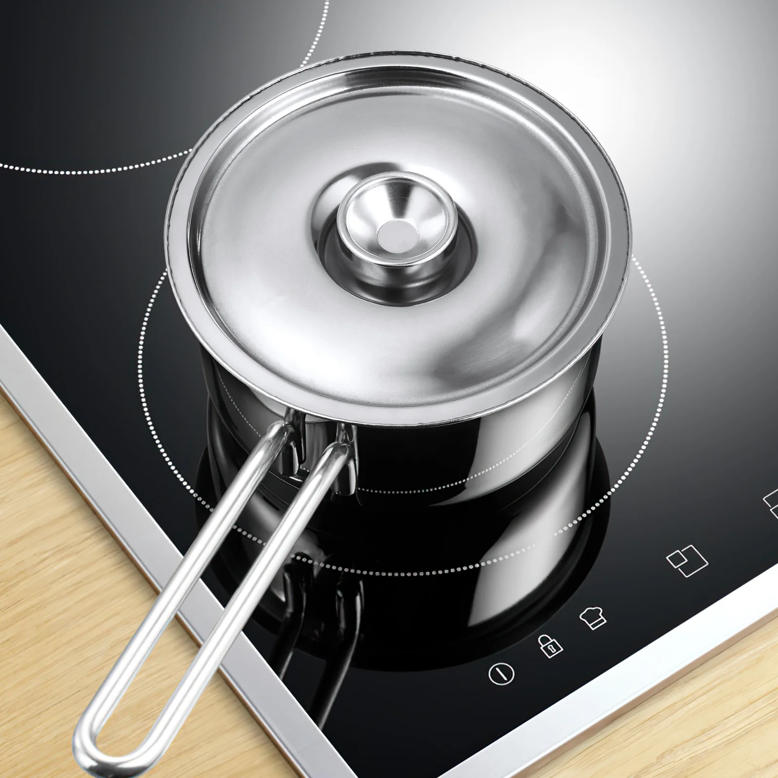 غطاء أوعية من الستانليس ستيل صغير عالمي مناسب للمقالي والصحون والتوابل واستبدال تجهيزات المطابخ المقاومة للصدأ