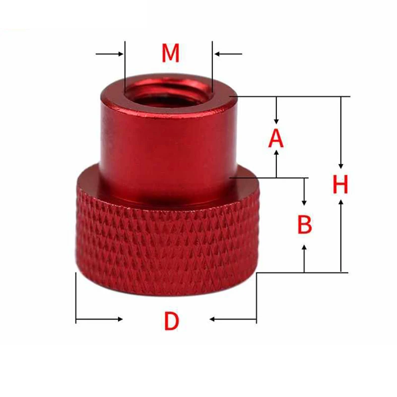 1/4 Inch 3/8 Inch Colourful Aluminum Alloy Hand Tighten Thumb Nut Step Aluminum Through Hole Adjust Hand Nut