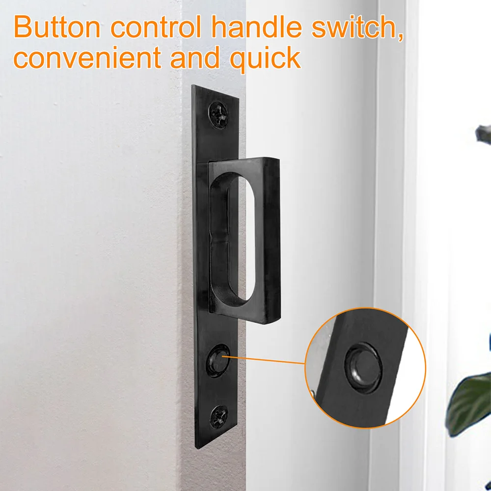 YOUTHUA Pocket Door Edge Pull with Push Automatic Sliding Door Pull Hardware Gold Flush Hidden Handle