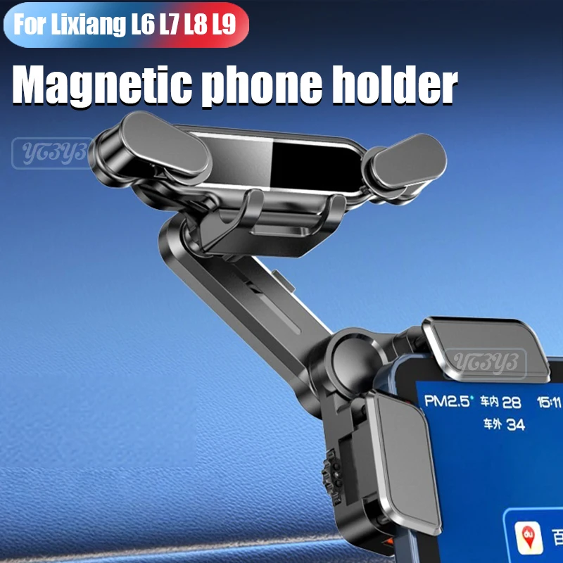 

Mobile Phone Holder for Lixiang L6 L7 L8 L9 Magnetic Navigation Holder Compatible with Xiaomi Samsung Apple Car Accessories
