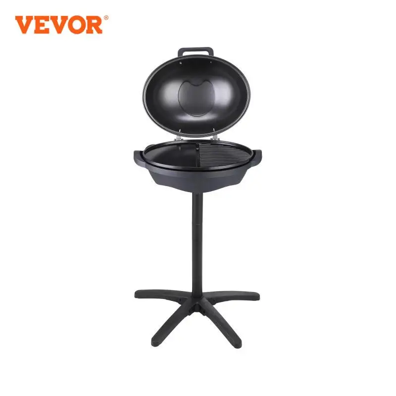 VEVOR Elektrogrill für den Innen- und Außenbereich, 1800 W elektrischer Grill und 2-Zonen-Grilloberfläche, einstellbare Temperatur für Party-Camping