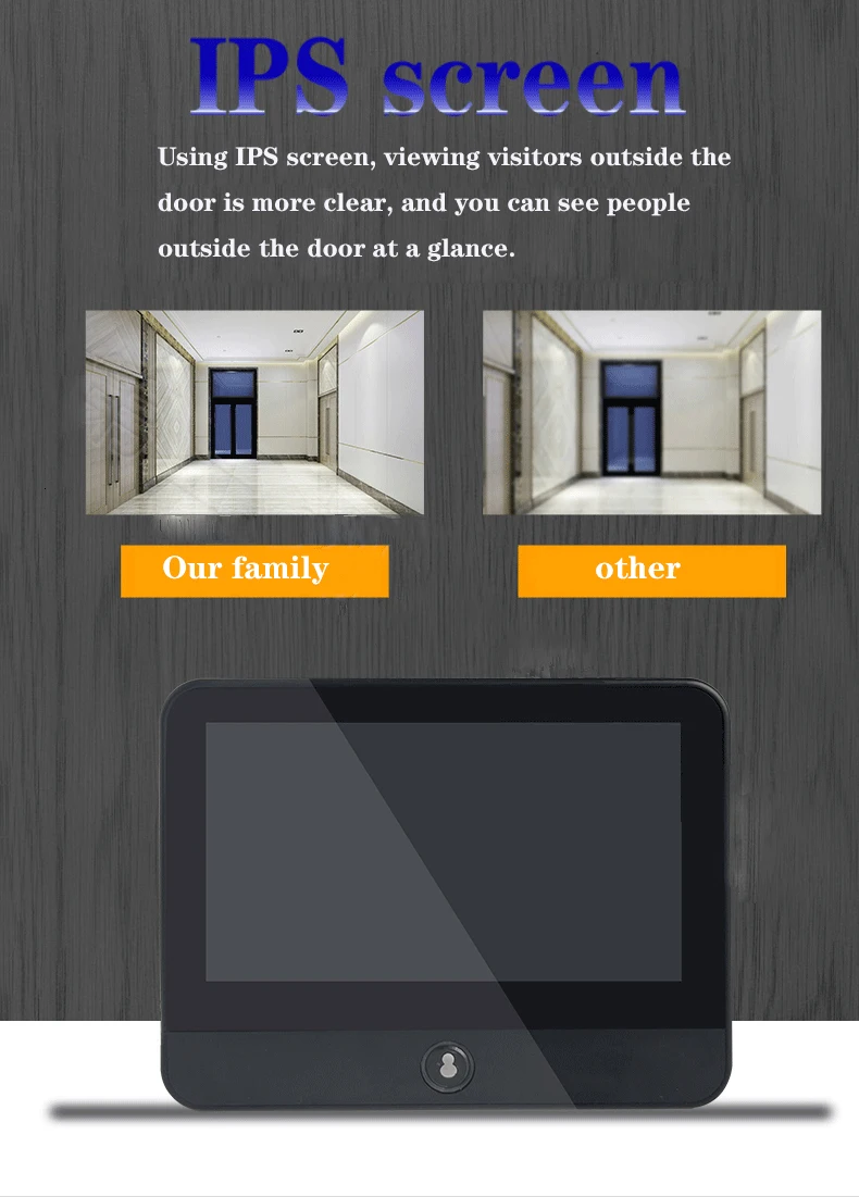 Monitor de puerta con recordatorio de visitante, sistema de seguridad inteligente, inalámbrico, WiFi, Ojo de Gato, intercomunicador electrónico, vídeo, timbre