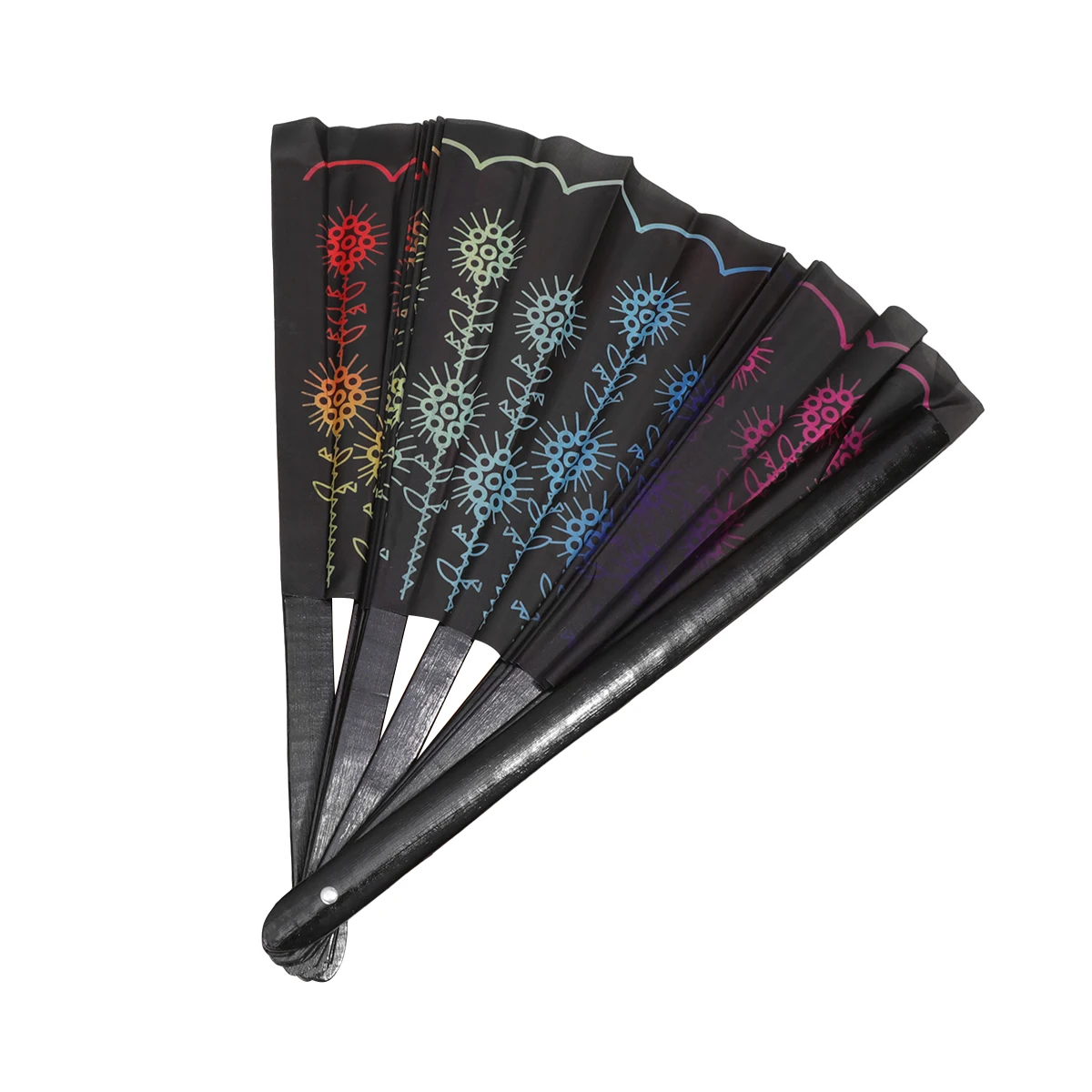 

Portable Folding Fan 33 Cm Colorful Dance Cloth Large Size Decorative Foldable Stage Show Wedding Party Gift