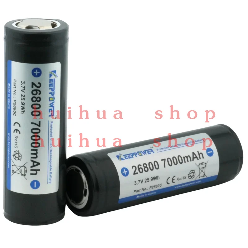 Keeppower P2680C 7000mAh Protected Li-ion Rechargeable 26800 Battery for Flashlight