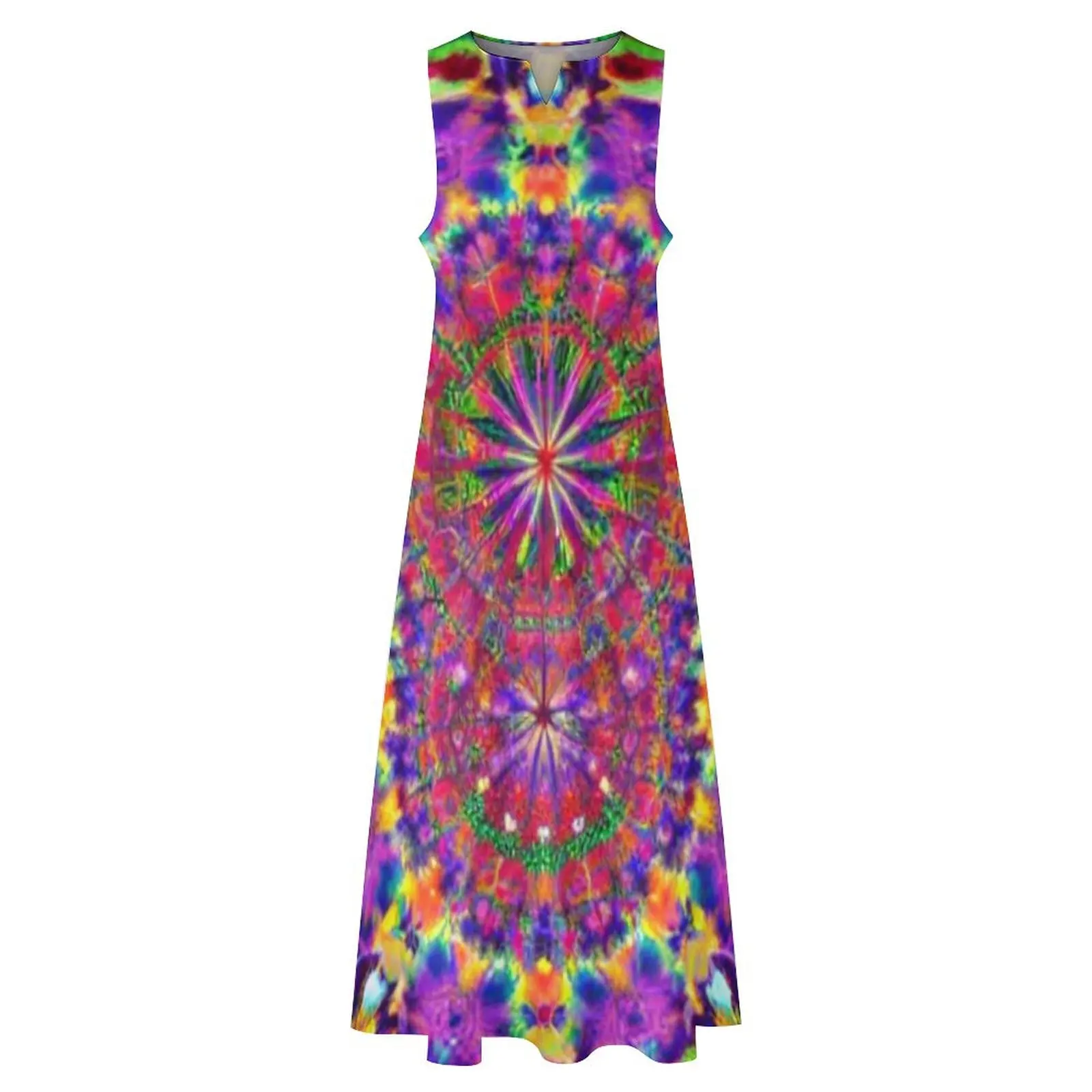 التعادل صبغ نابض بالحياة Ai الفن ديسكو الكرة ديسكو حمى boogie الرقص 70s نادي ديسكو حفلة متقلب فستان طويل فساتين الحفلات فستان المرأة #3